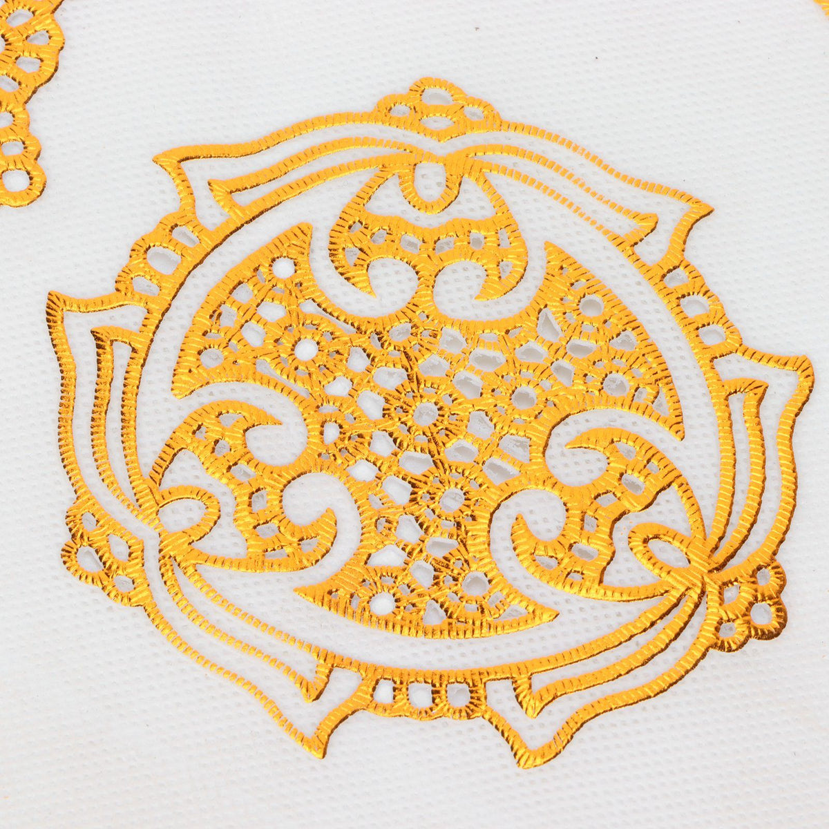 2PCS 20x20cm Table Mats Gold Placemats Coffee Cup Mat Coaster for Wedding Party SuppliesType 04