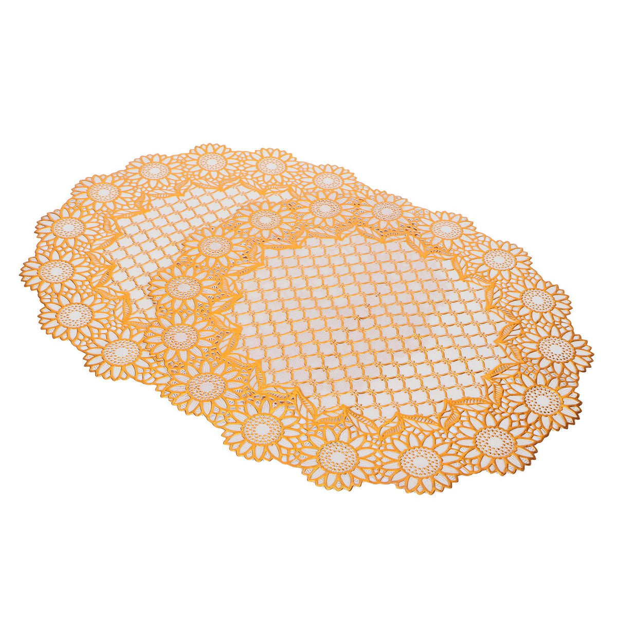 2PCS 38x38cm Table Mats PVC Gold Placemats Cup Mat Coaster for Wedding Party SuppliesRound 03