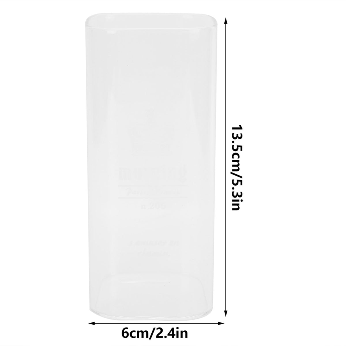 400ml Water Cup Square Heat-Resistant Glass Mug Beverage Milk Breakfast Cup DrinkwareCrown Pattern