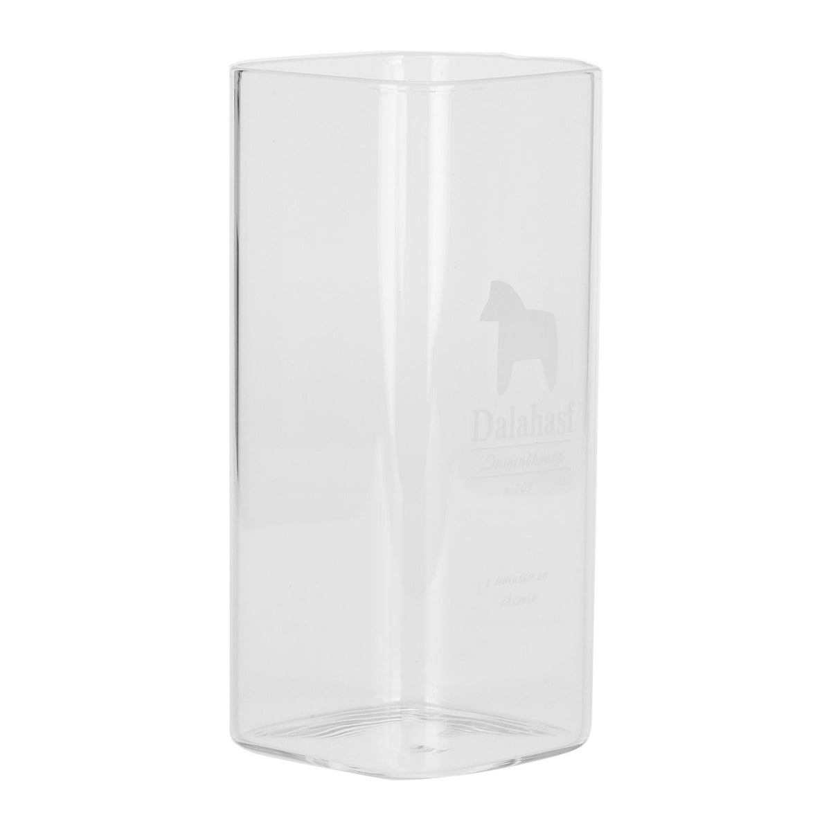 400ml Water Cup Square Heat-Resistant Glass Mug Beverage Milk Breakfast Cup DrinkwareHorse Pattern