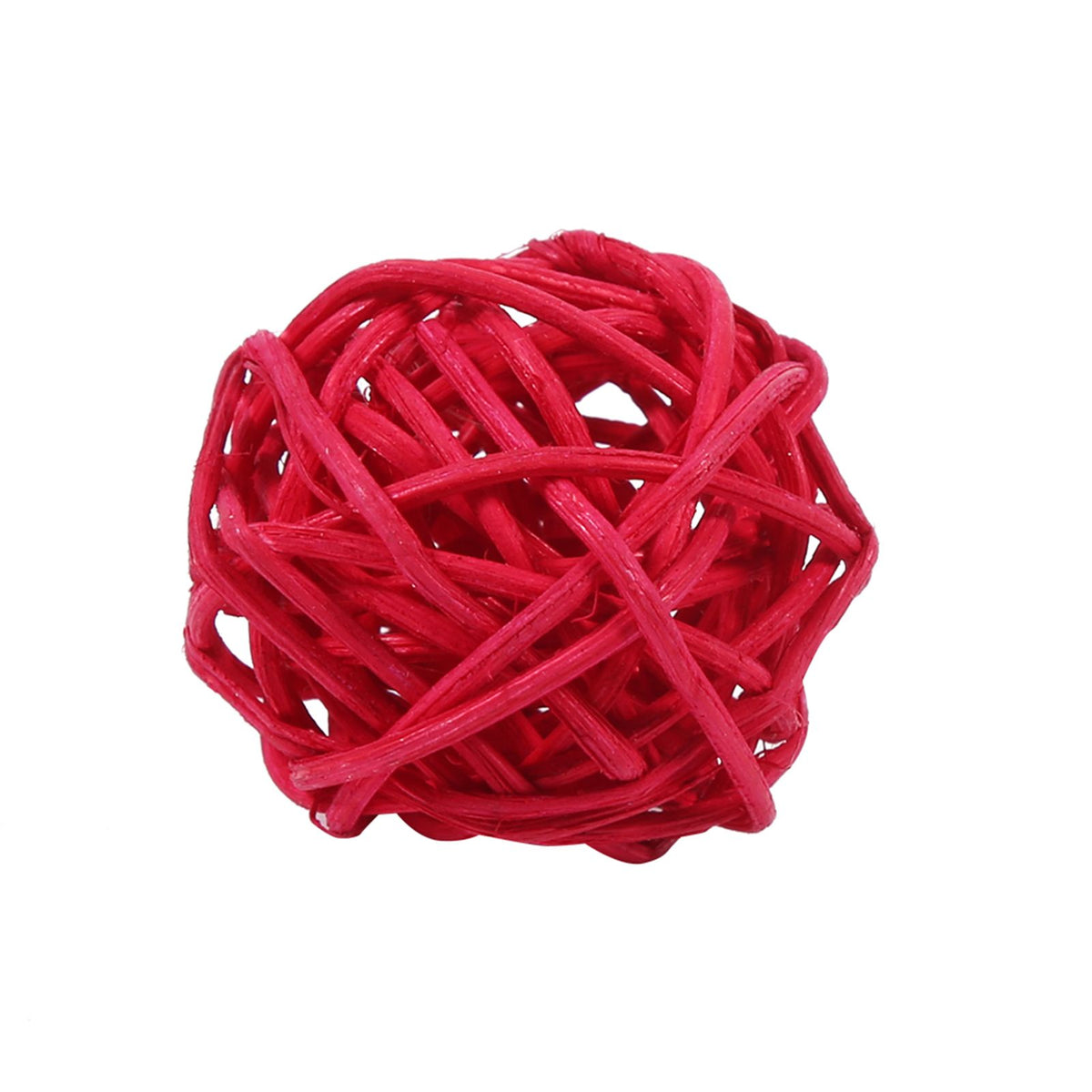 20Pcs Decorative Rattan Balls Ornaments Wedding Christmas Birthday Party Decorations (Red)