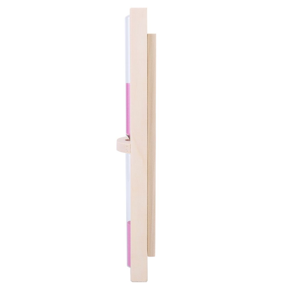 15 Minutes Sauna Room Sand Clock Glass Timer WallMounted Wooden Hourglass with Pink Sands