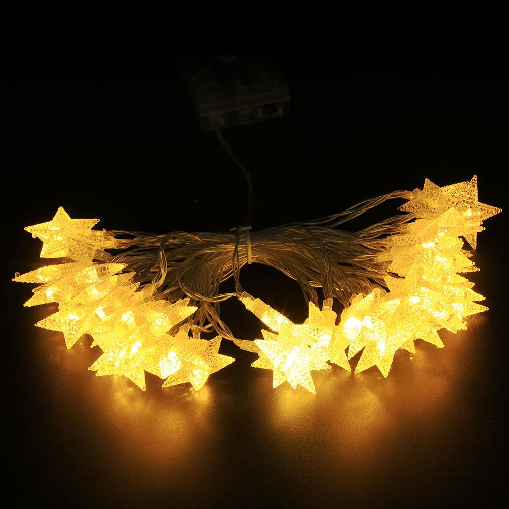 Battery Operated Led String Lights Ejoyous 6m 19ft 40 star Shape LED Lights Fairy Decorative Li