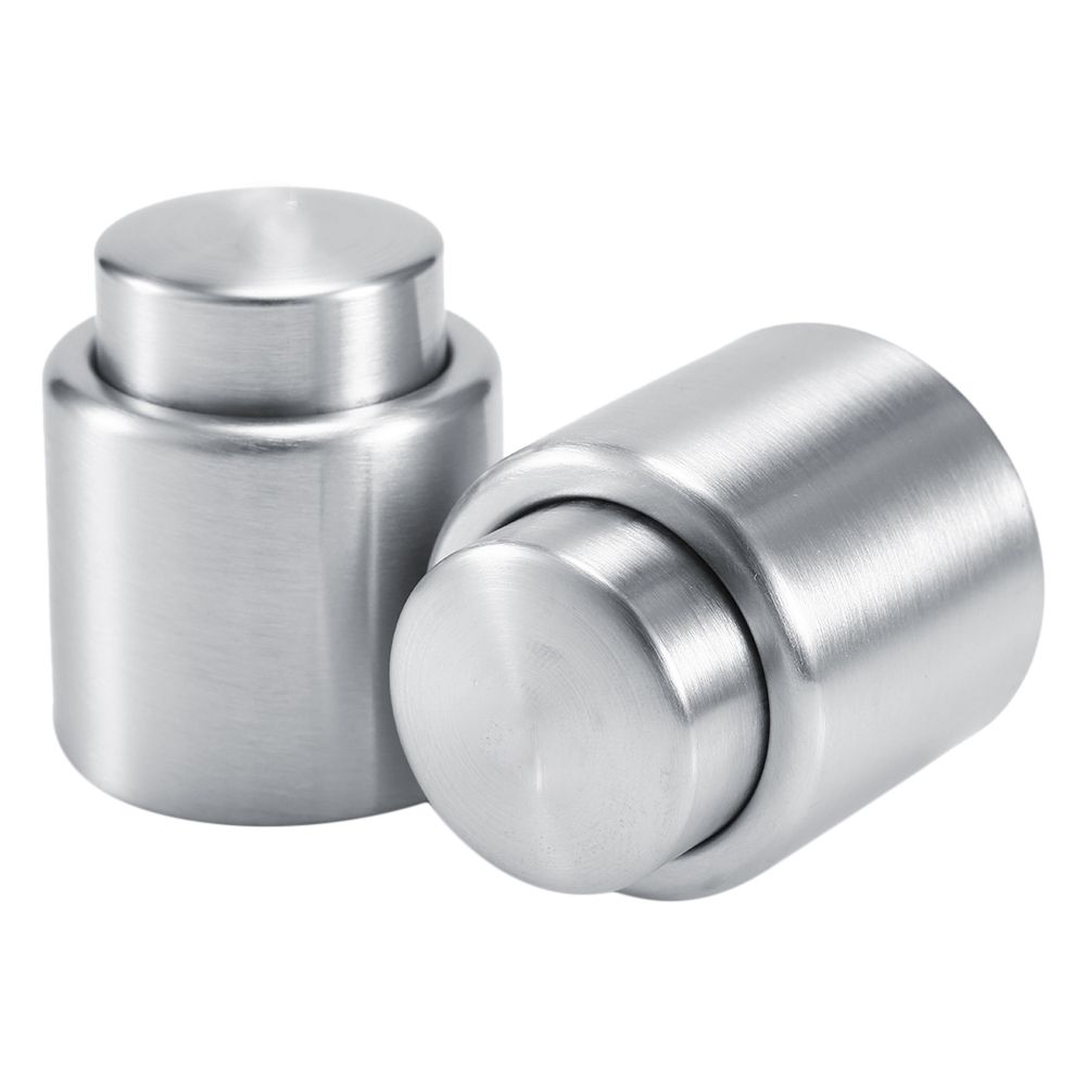 Stainless Steel Vacuum Sealed Wine Champagne Red Wine Cork Storage Bottle Stopper Cap Barware