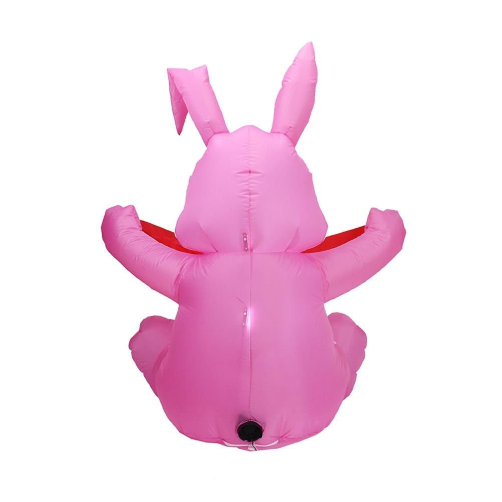 1.5M Inflatable Easter Bunny Doll Toy LED Night Light Figure Blow Up Yard Lawn Inflatables Outdoor Garden Party Ornament Decoration