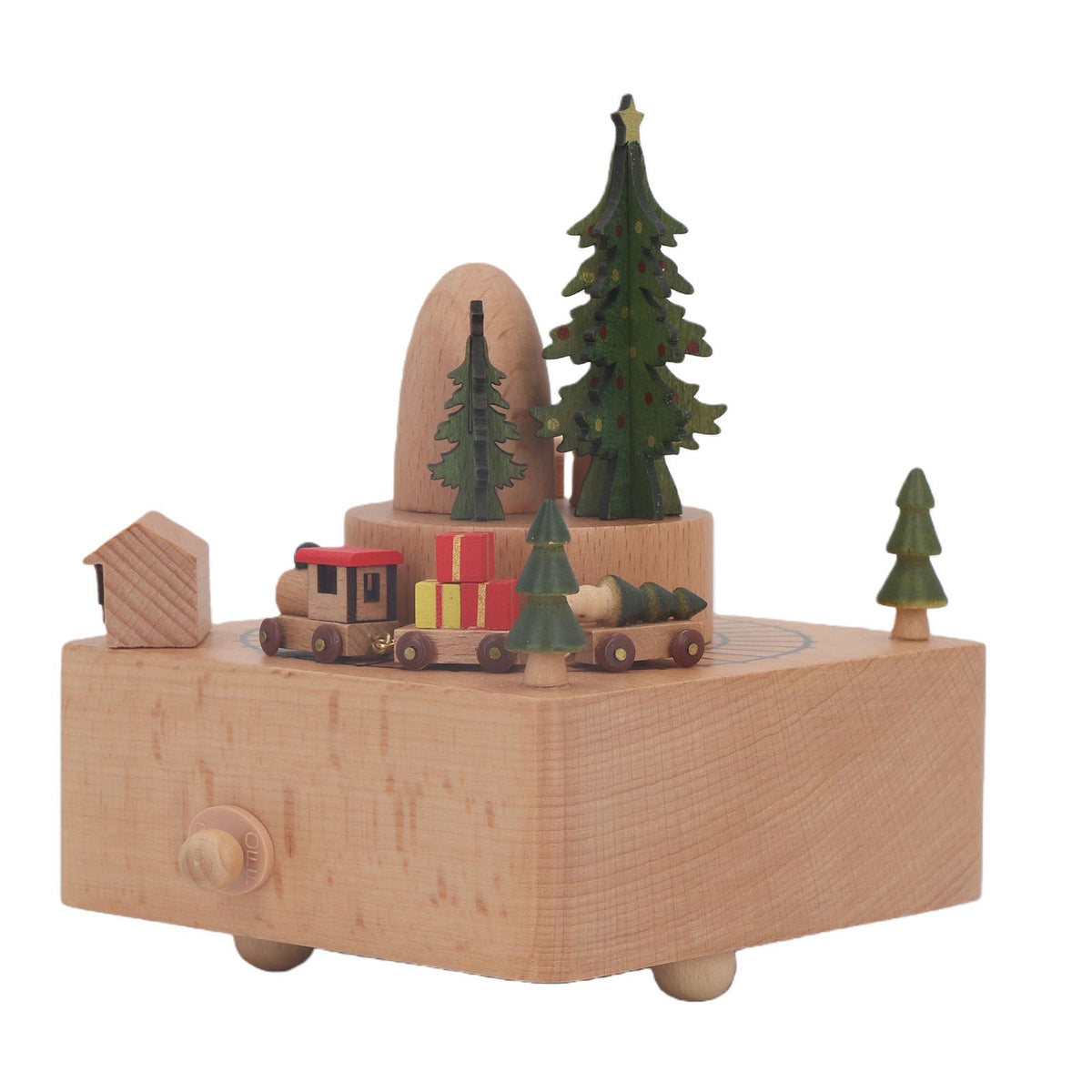 Wood Music Boxes Antique Engraved Wooden Musical Box Gifts for Birthday Christmas Valentine's Day