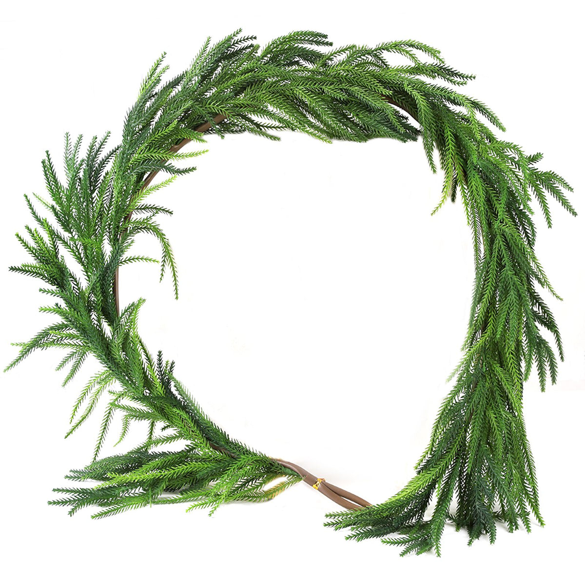 Artificial Norfolk Pine Garland 71in Lifelike Xmas Pine Garland for Mantle Table Stair Handrail