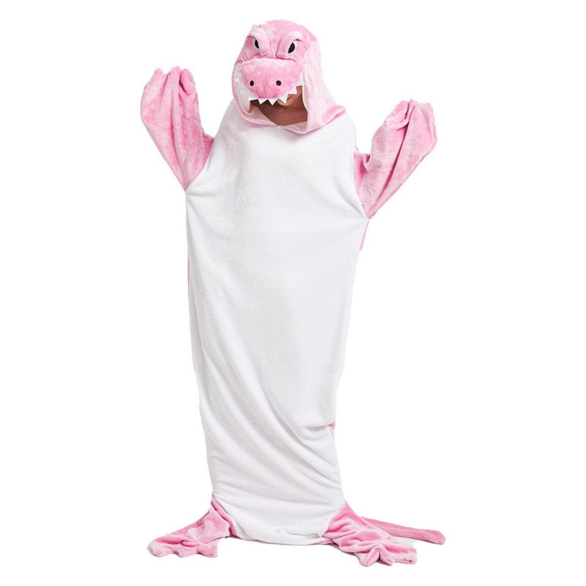 Animal Onesie Costume Soft Flannel Adult One Piece Animal Pajama for Women and Men Pink M