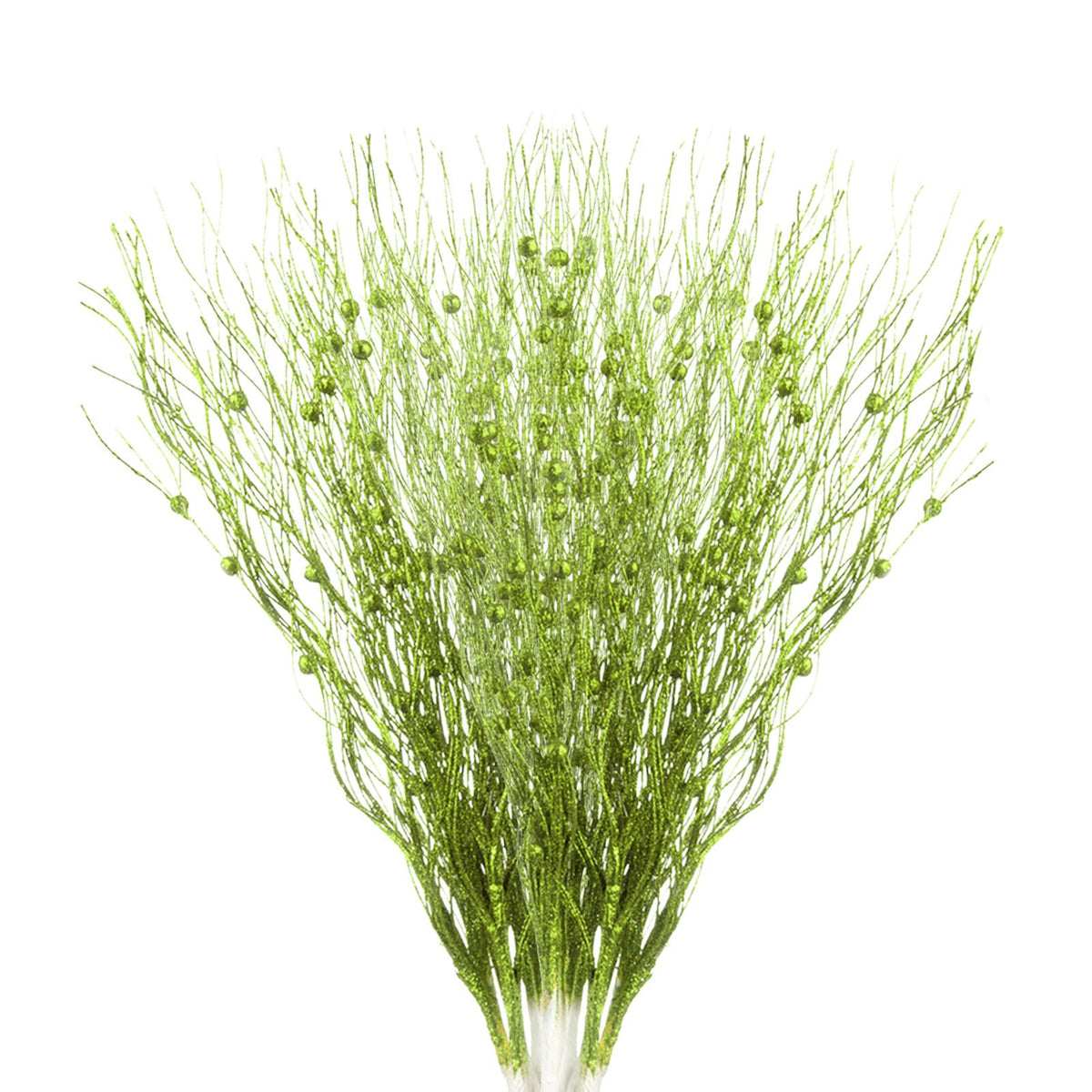 16 Pcs Pearl Stick Stems Bouquets Festival Tree Bead String for Wedding Party Decoration Green