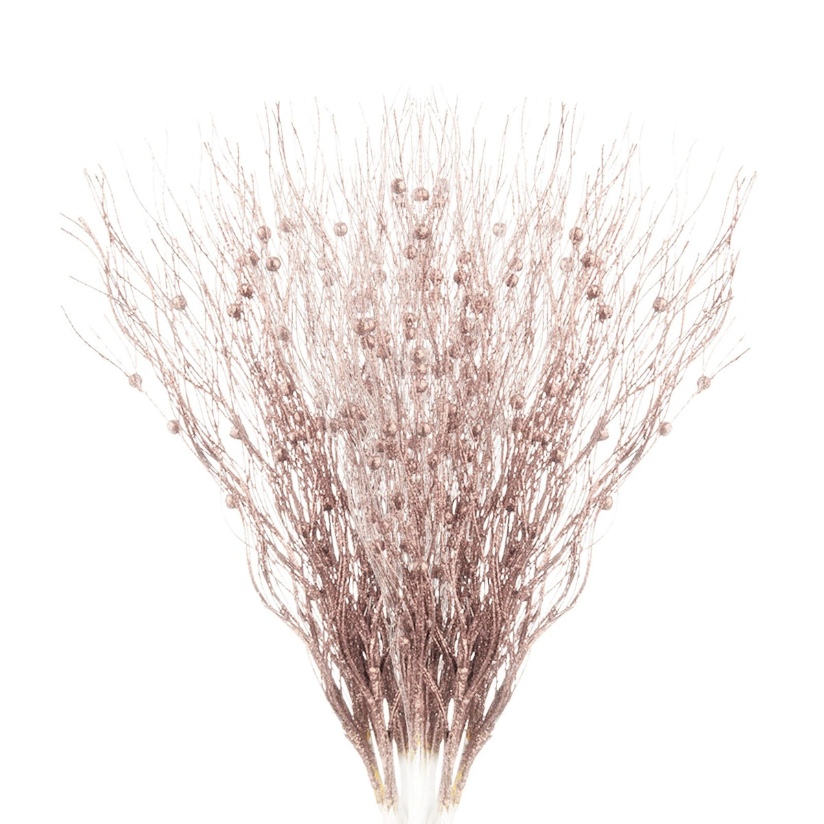 16 Pcs Pearl Stick Stems Bouquets Festival Tree Bead String for Wedding Party Decoration Rose Gold