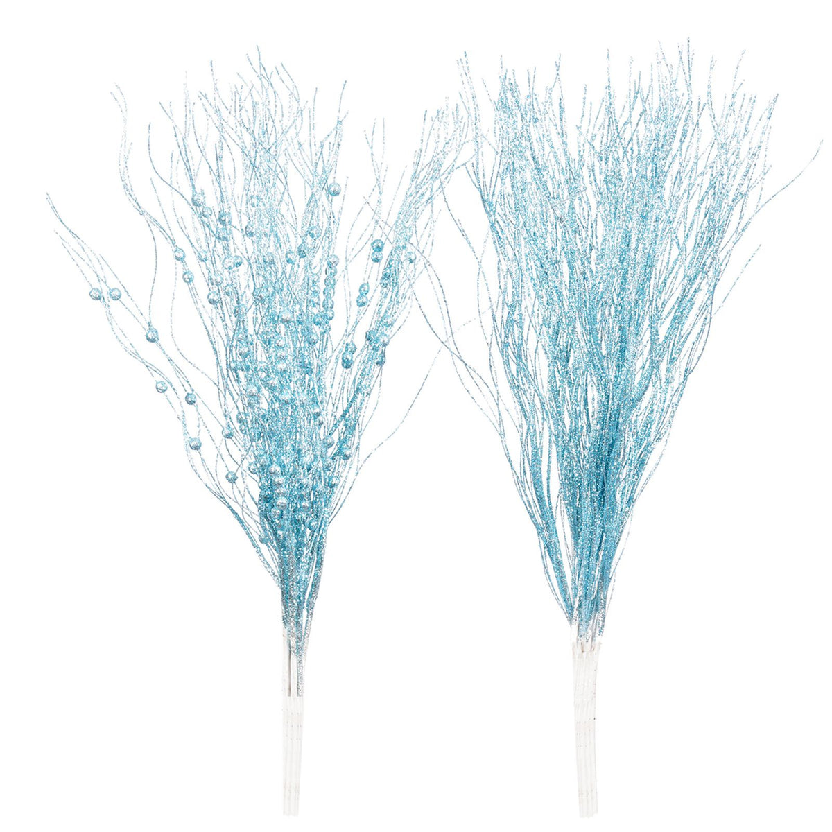 16 Pcs Pearl Stick Stems Bouquets Festival Tree Bead String for Wedding Party Decoration Light Blue