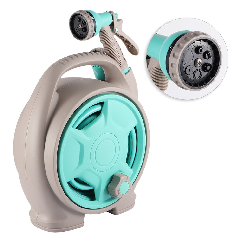 Hose Cart Water Pipe Reel Rack with High Pressure Garden Hose Sprayer Watering Accessories