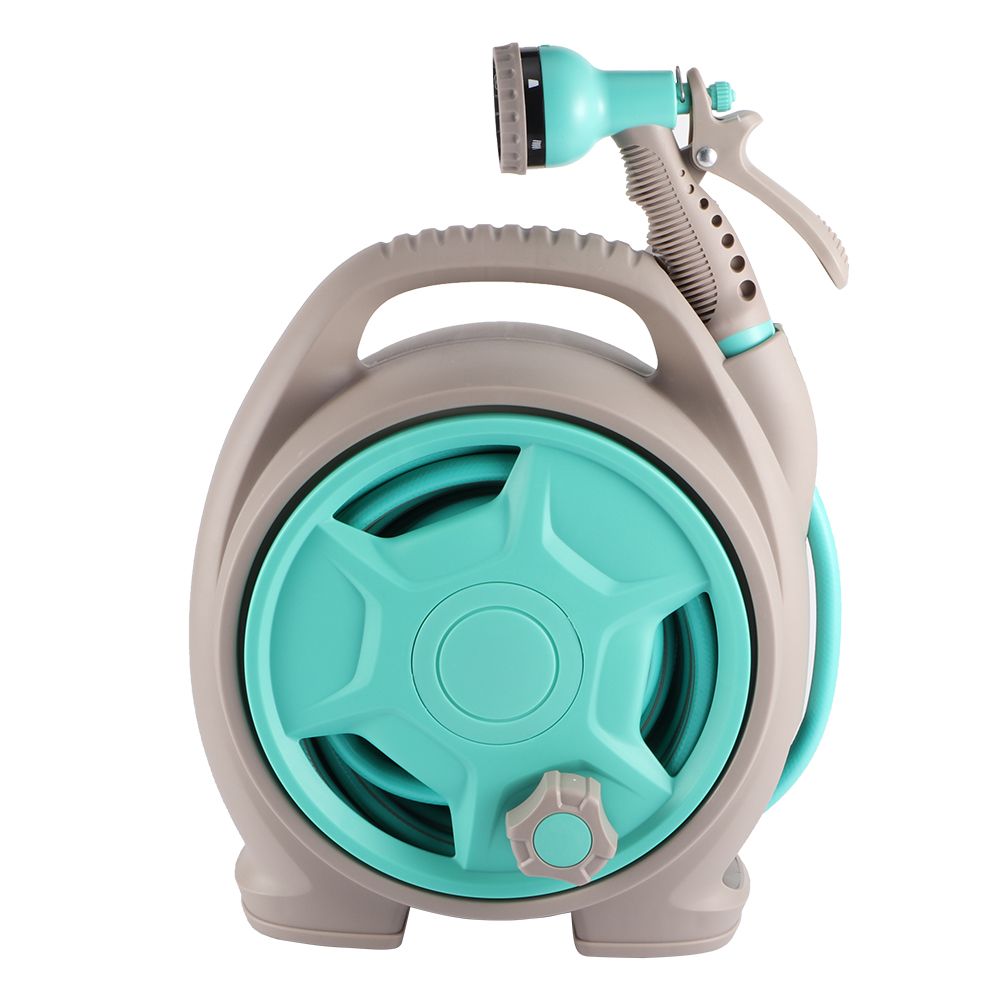 Hose Cart Water Pipe Reel Rack with High Pressure Garden Hose Sprayer Watering Accessories