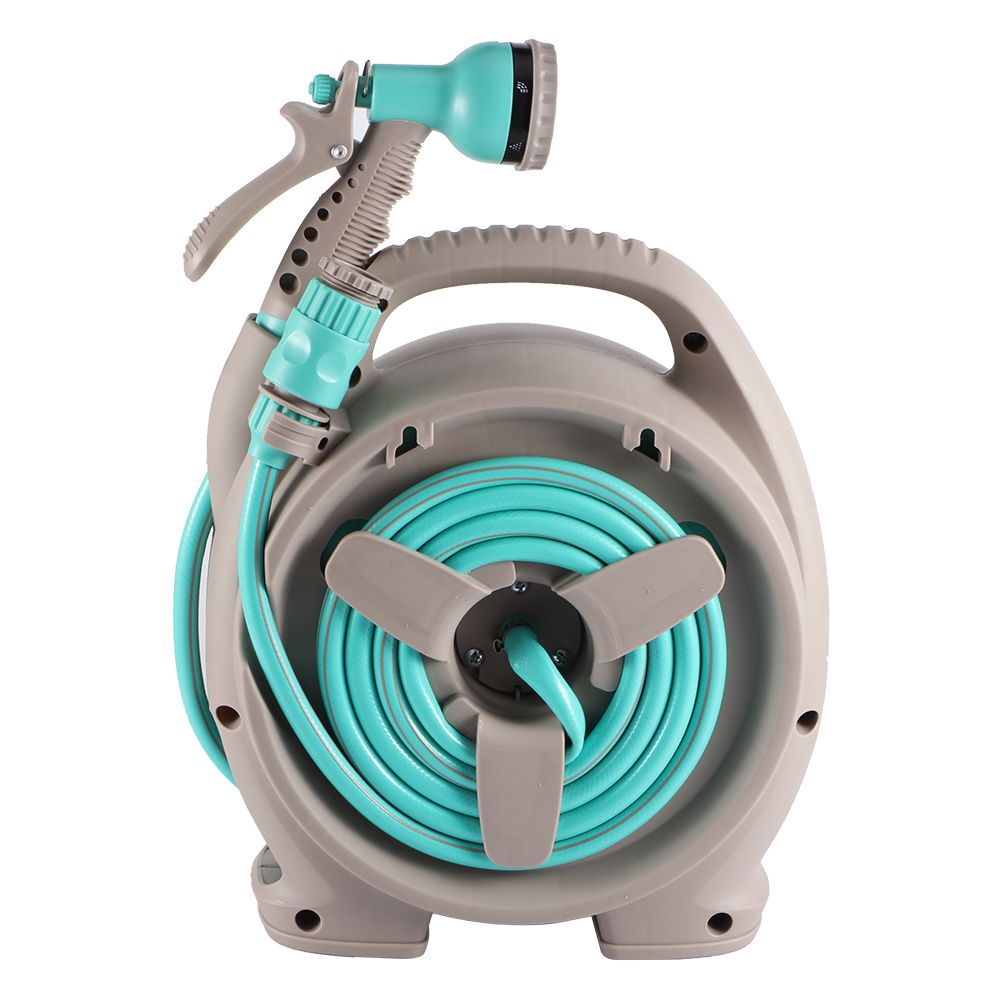 Hose Cart Water Pipe Reel Rack with High Pressure Garden Hose Sprayer Watering Accessories