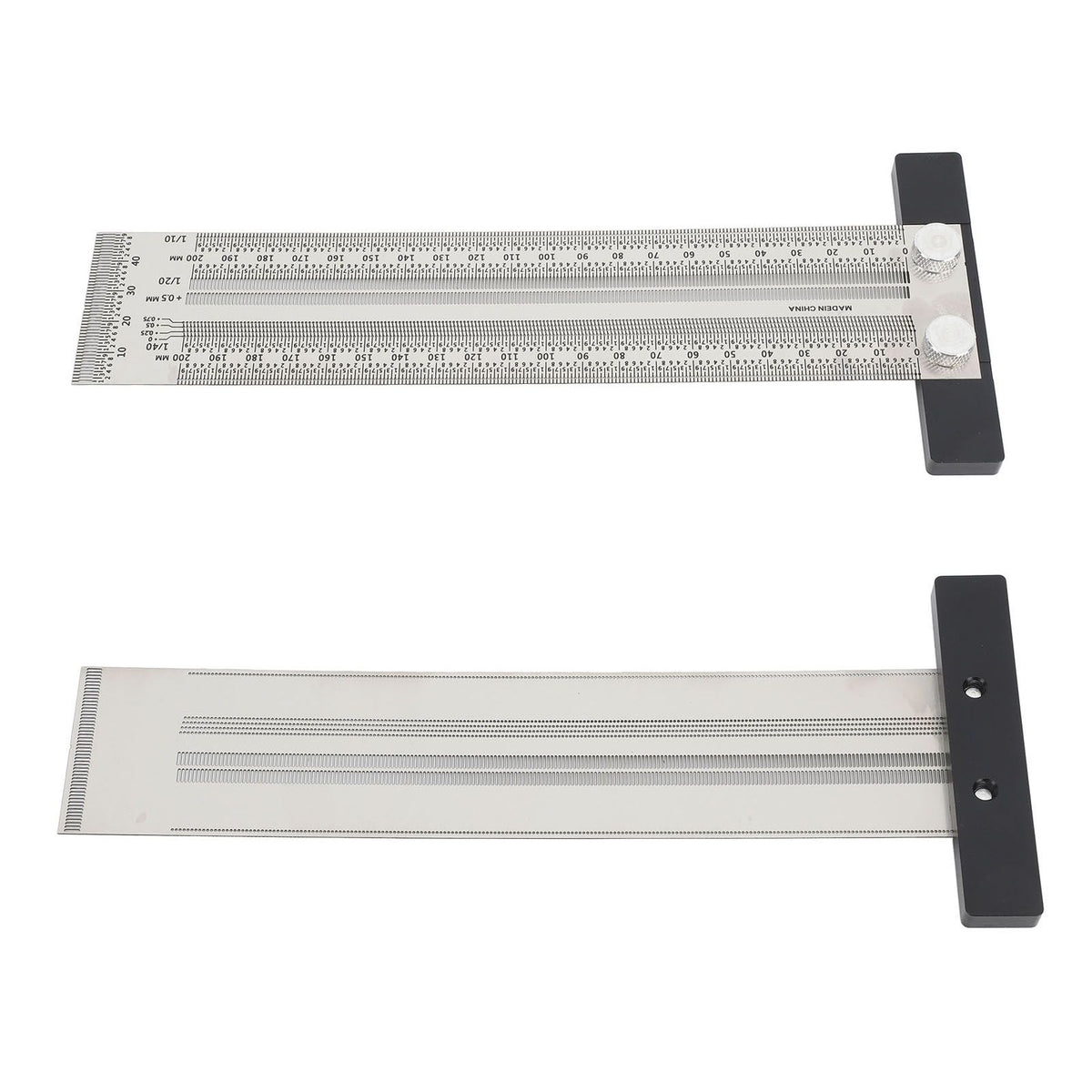 Ultra Accurate Marking T Ruler Stainless Steel Woodworking Scribing T Ruler High Accuracy Carpenter Mark T Ruler Measuring Tool 200mm