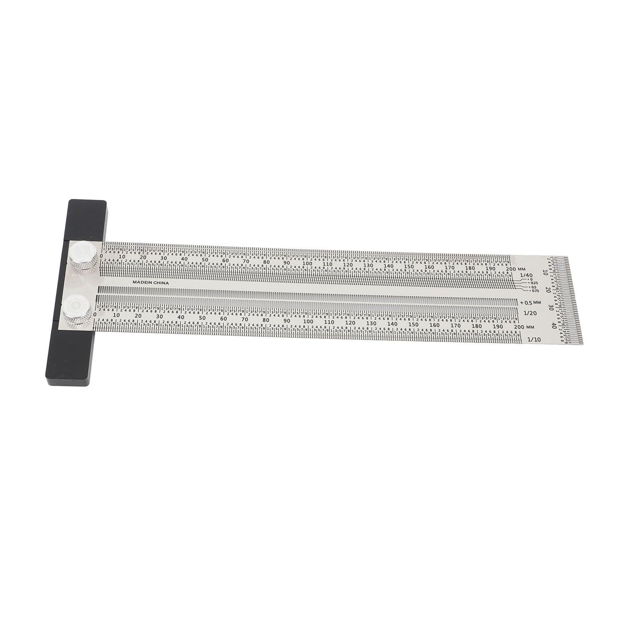 Ultra Accurate Marking T Ruler Stainless Steel Woodworking Scribing T Ruler High Accuracy Carpenter Mark T Ruler Measuring Tool 200mm