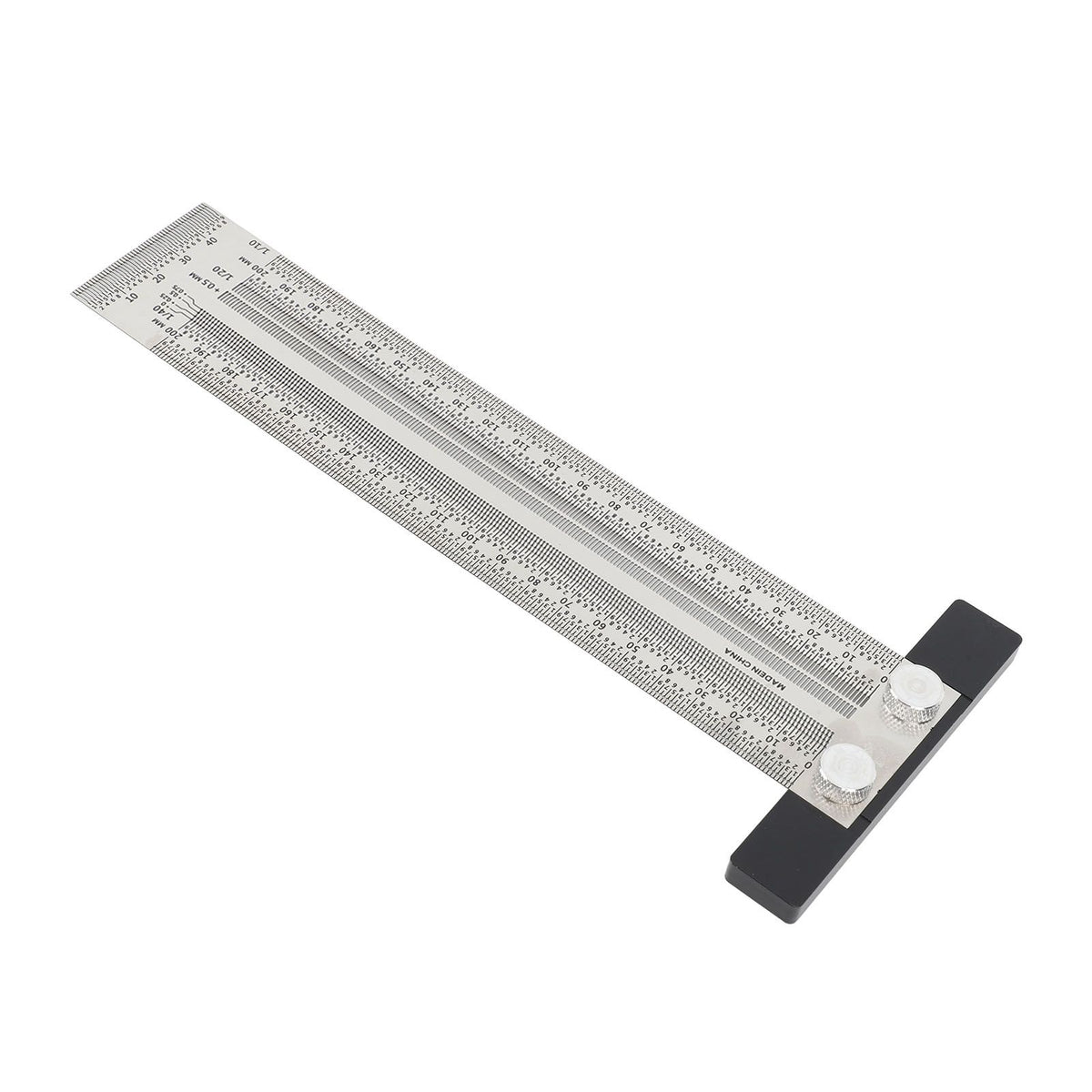 Ultra Accurate Marking T Ruler Stainless Steel Woodworking Scribing T Ruler High Accuracy Carpenter Mark T Ruler Measuring Tool 200mm