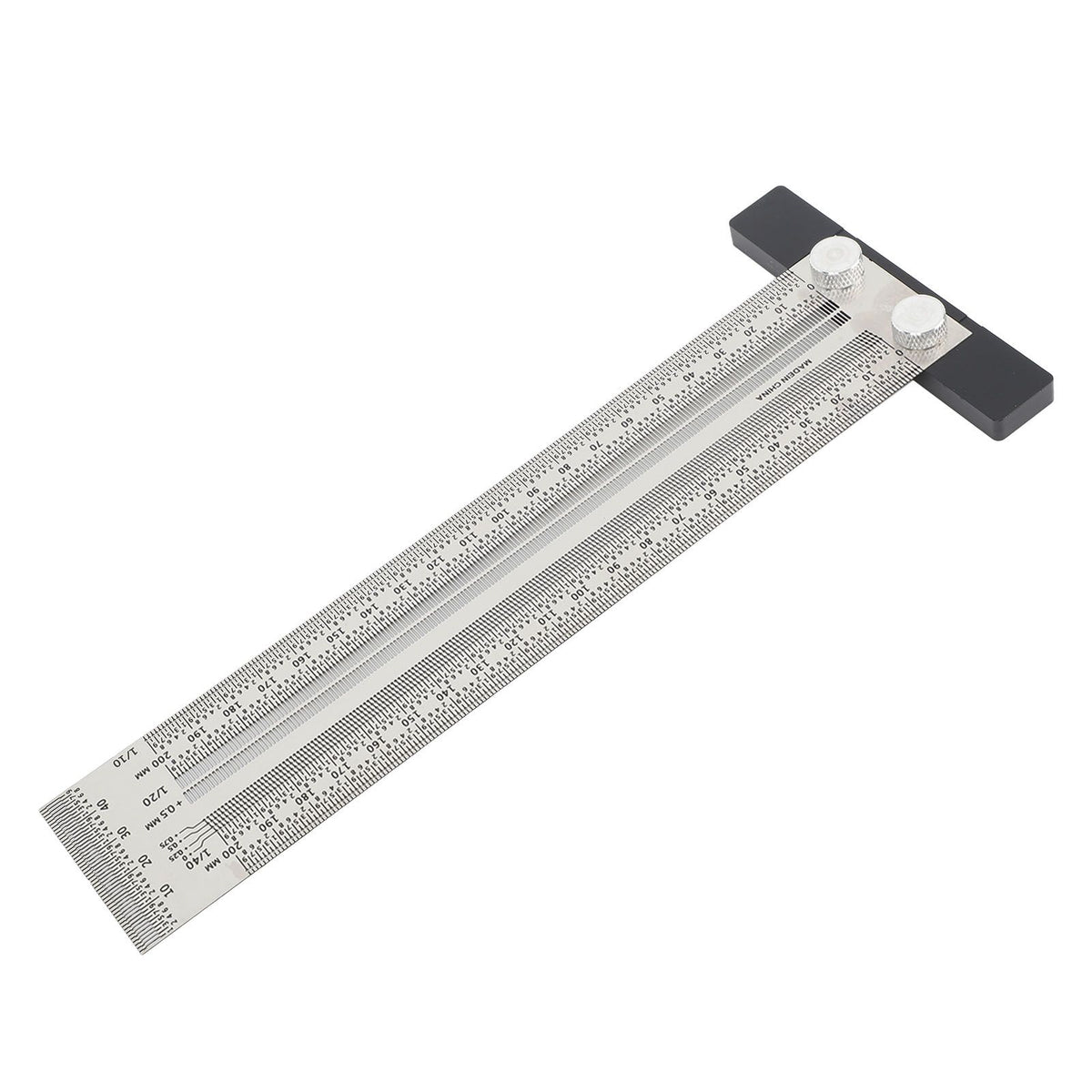 Ultra Accurate Marking T Ruler Stainless Steel Woodworking Scribing T Ruler High Accuracy Carpenter Mark T Ruler Measuring Tool 200mm