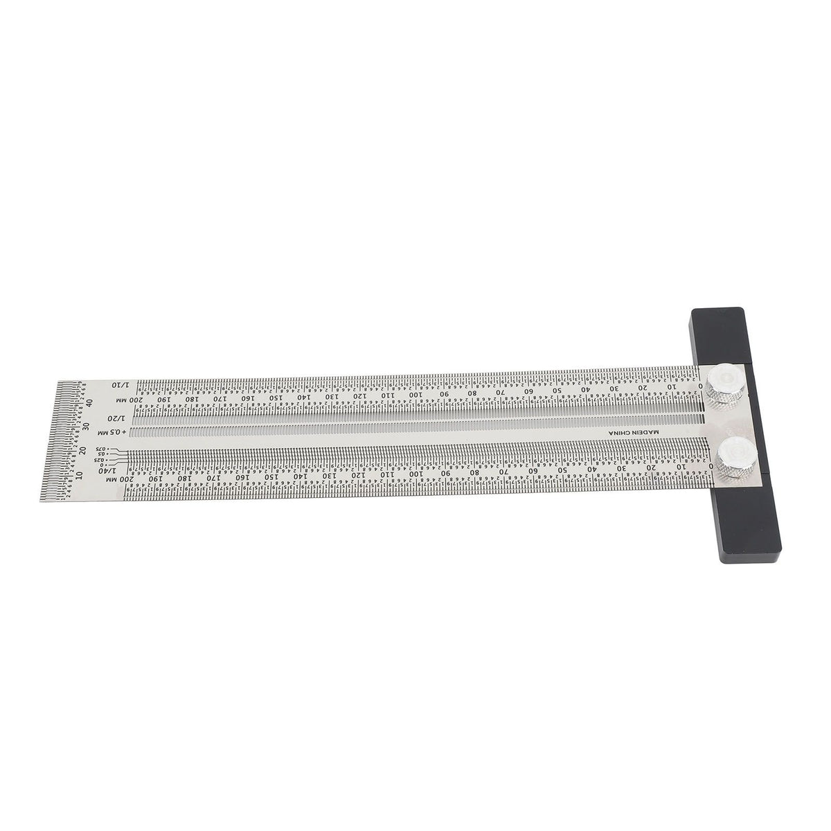Ultra Accurate Marking T Ruler Stainless Steel Woodworking Scribing T Ruler High Accuracy Carpenter Mark T Ruler Measuring Tool 200mm