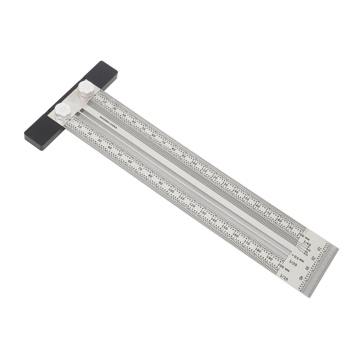 Ultra Accurate Marking T Ruler Stainless Steel Woodworking Scribing T Ruler High Accuracy Carpenter Mark T Ruler Measuring Tool 200mm
