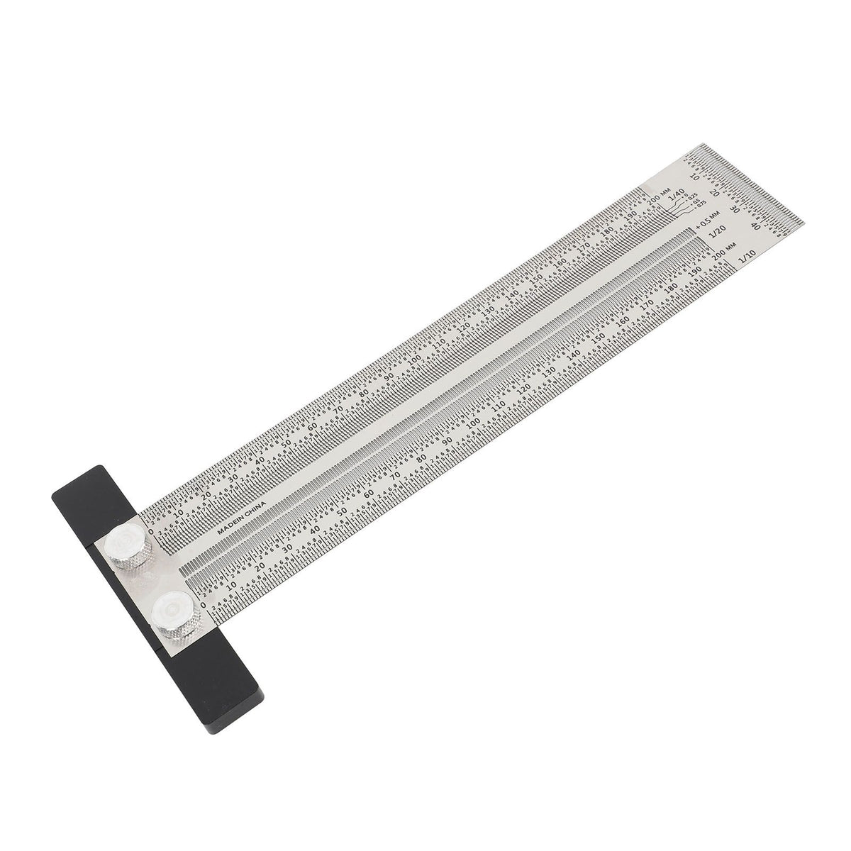 Ultra Accurate Marking T Ruler Stainless Steel Woodworking Scribing T Ruler High Accuracy Carpenter Mark T Ruler Measuring Tool 200mm