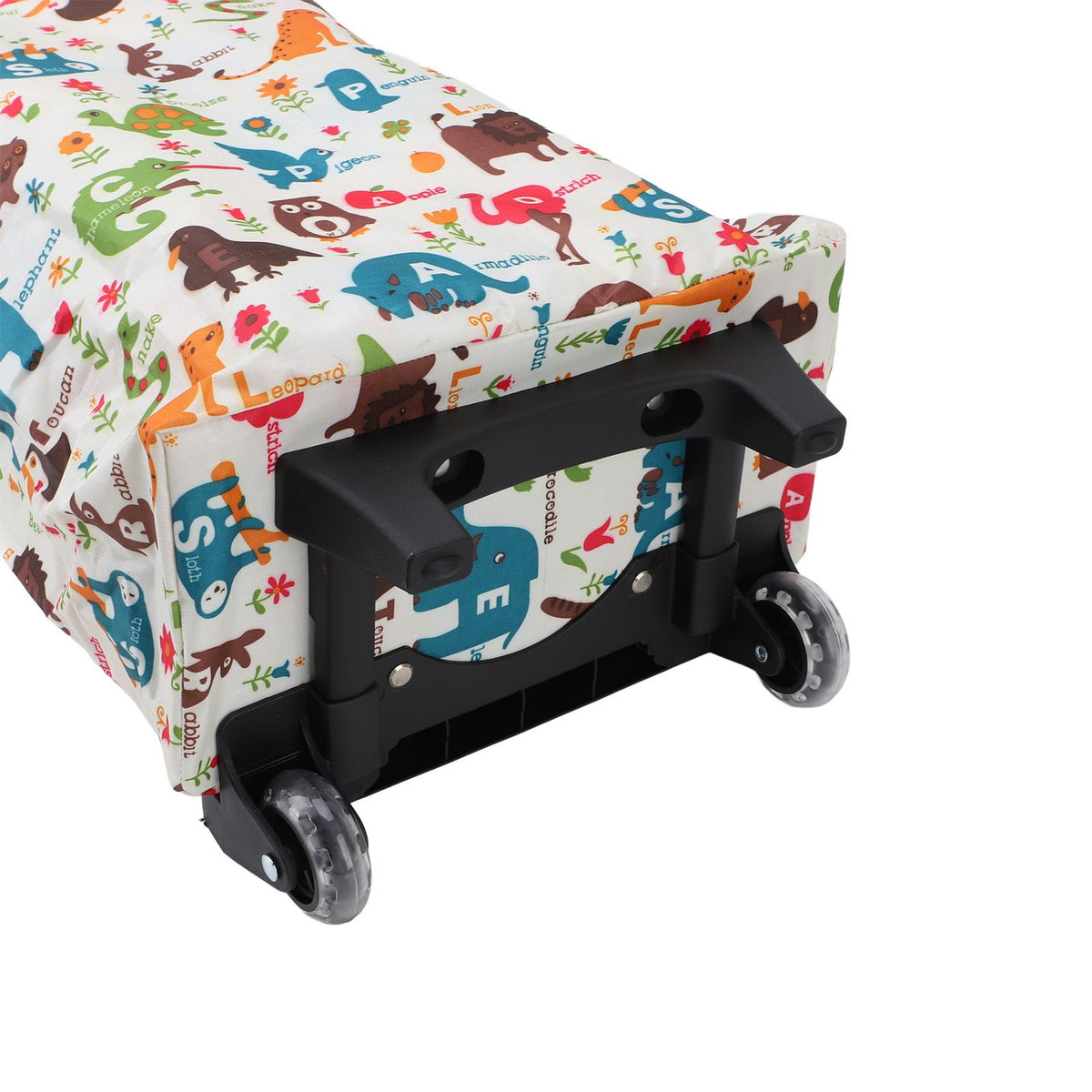 Foldable Shopping Cart for Groceries with Wheels 360 Degree Rolling Swivel Grocery Cart Oxford Fabric Elephant