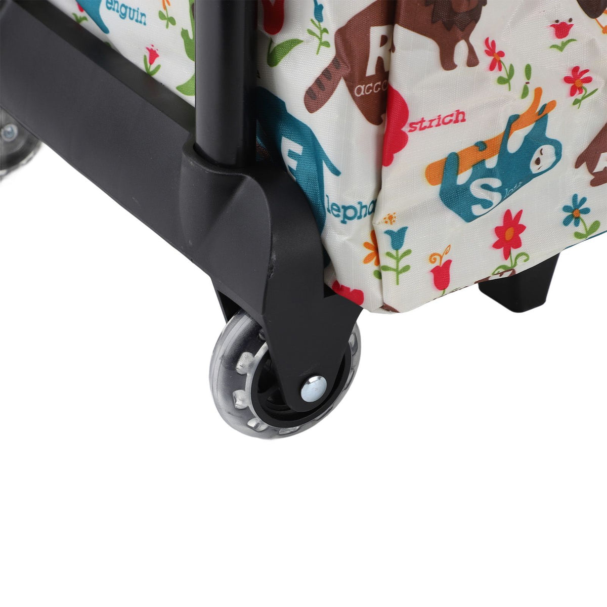 Foldable Shopping Cart for Groceries with Wheels 360 Degree Rolling Swivel Grocery Cart Oxford Fabric Elephant