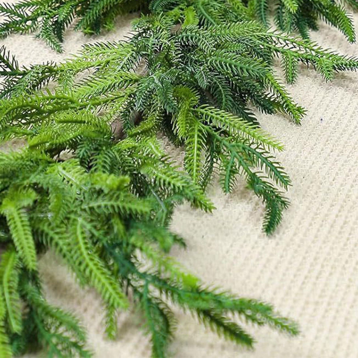 Artificial Pine Needle Rattan Xmas Decor Simulation Feel Soft Plastic Indoor Decoration 1.8m