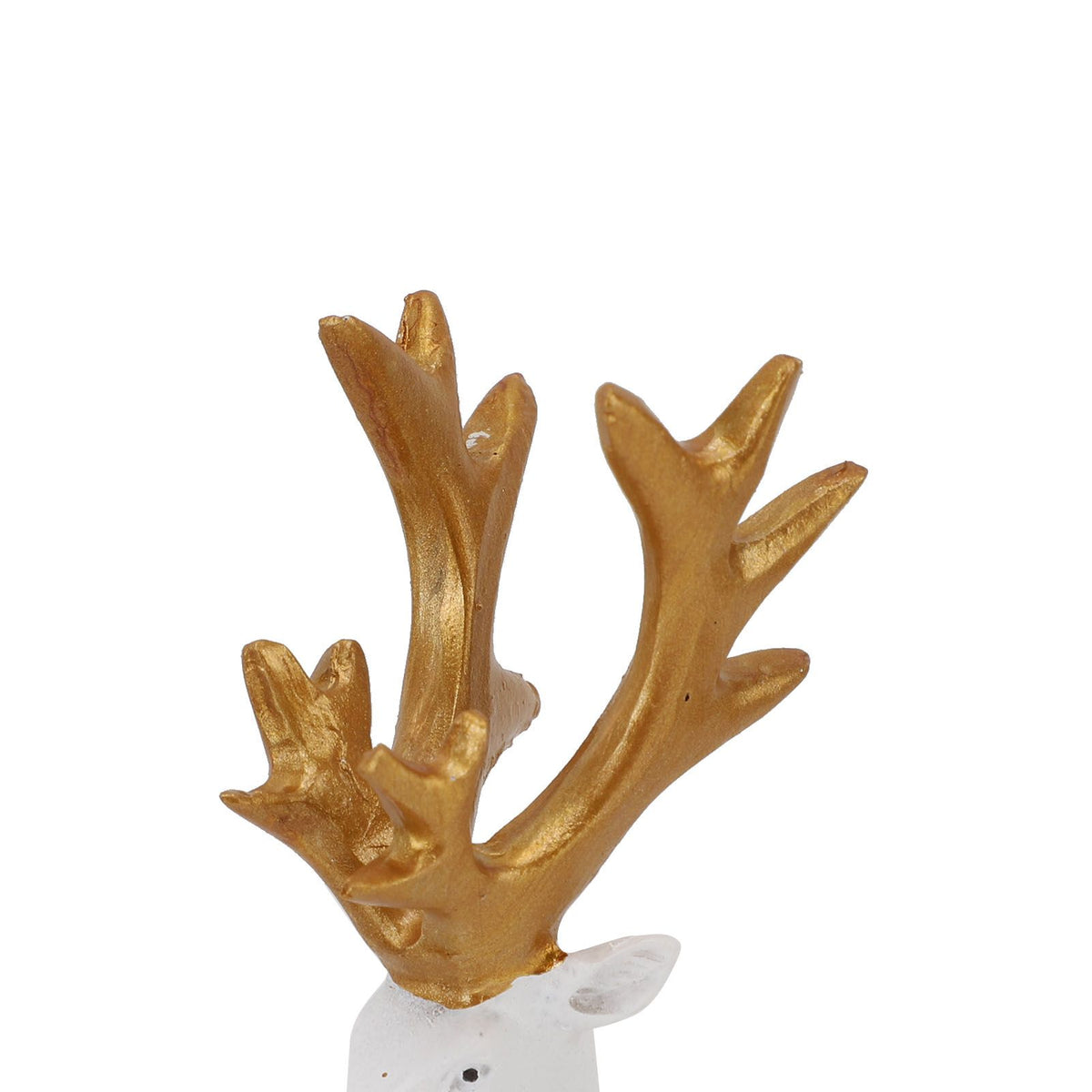 Resin Sitting Standing Deer Statues Reindeer Figurines Ornaments Mountain Rockery Sculpture for Home Office Living Room TV Cabinet Decoration White Black