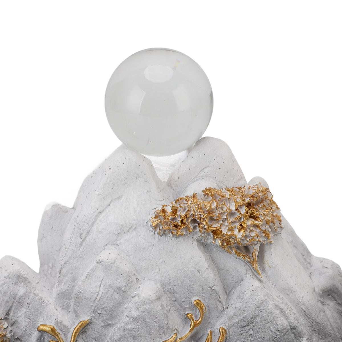 Resin Sitting Standing Deer Statues Reindeer Figurines Ornaments Mountain Rockery Sculpture for Home Office Living Room TV Cabinet Decoration White Black