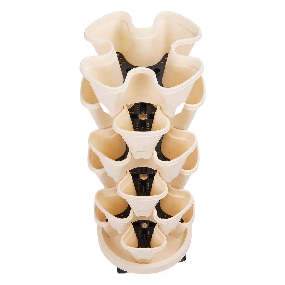 Stackable Flower Pot Multi Layer Waterproofing Space Saving Stable Vertical Garden Planter for Home Balcony