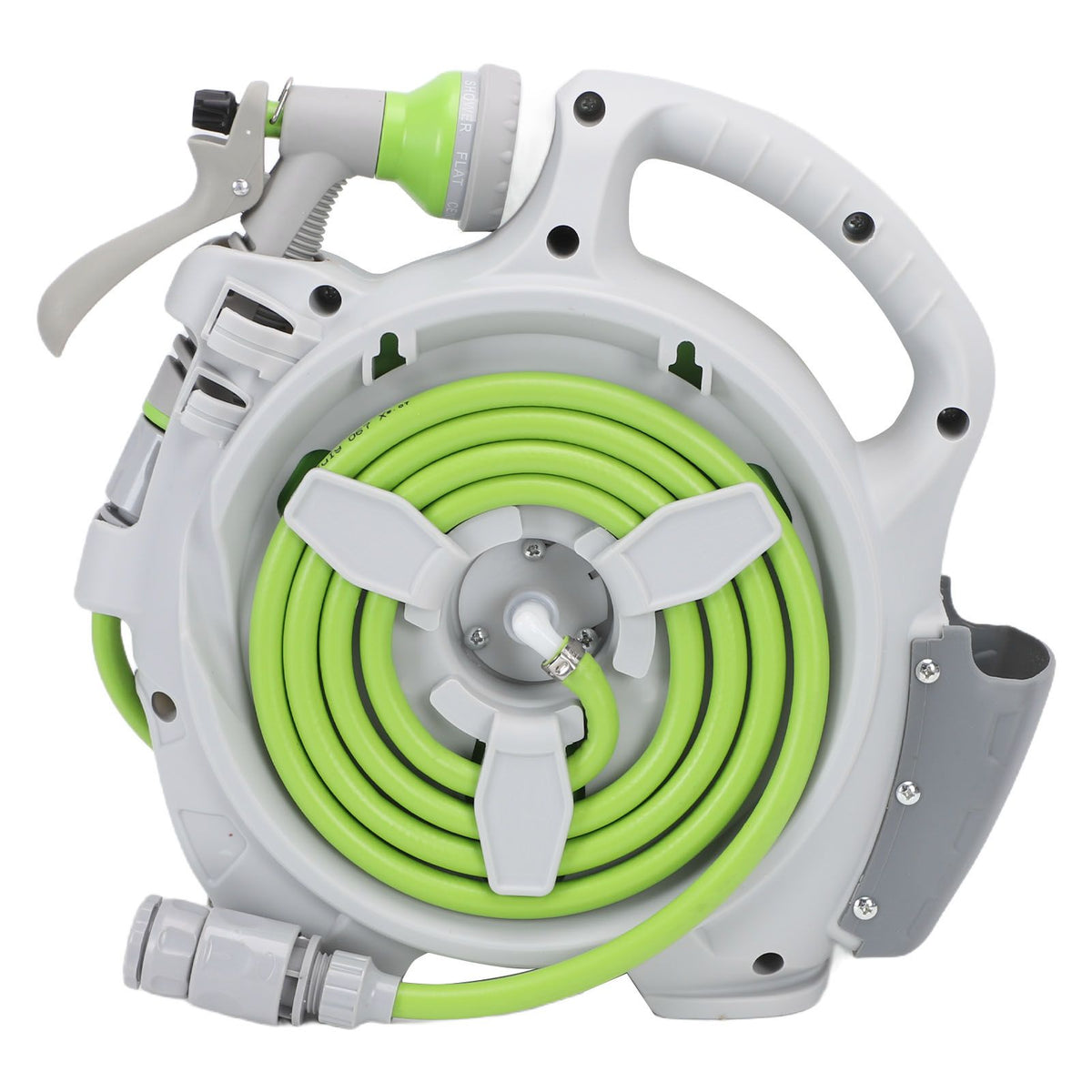 Portable Hose Reel with Spray Nozzle 45.9ft Water Hose Reel for Balcony Garden Watering