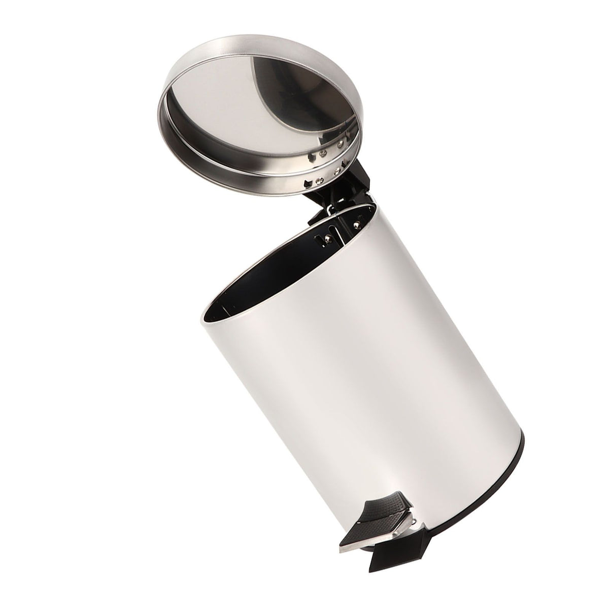 3L Household Stainless Steel Step Pedal Trash Can Dustbin Rubbish Garbage Bin Container