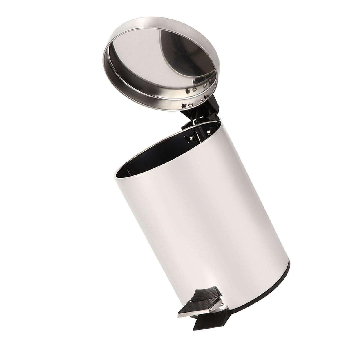 3L Household Stainless Steel Step Pedal Trash Can Dustbin Rubbish Garbage Bin Container