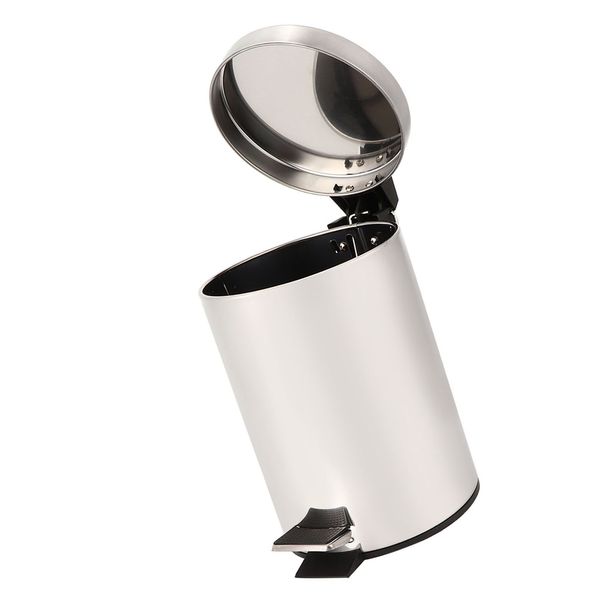 3L Household Stainless Steel Step Pedal Trash Can Dustbin Rubbish Garbage Bin Container