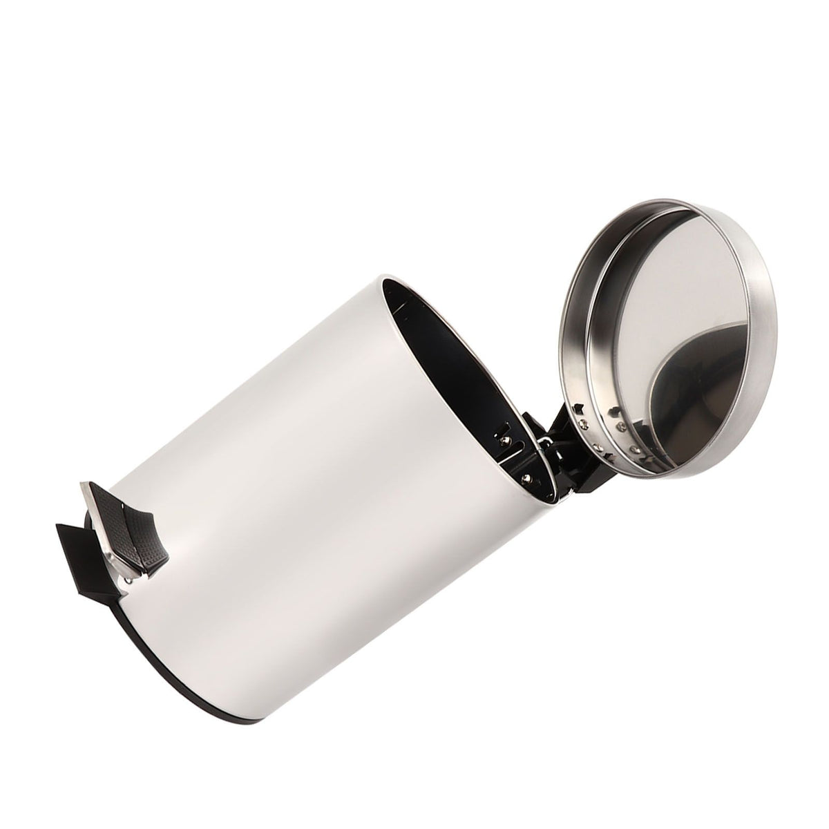 3L Household Stainless Steel Step Pedal Trash Can Dustbin Rubbish Garbage Bin Container