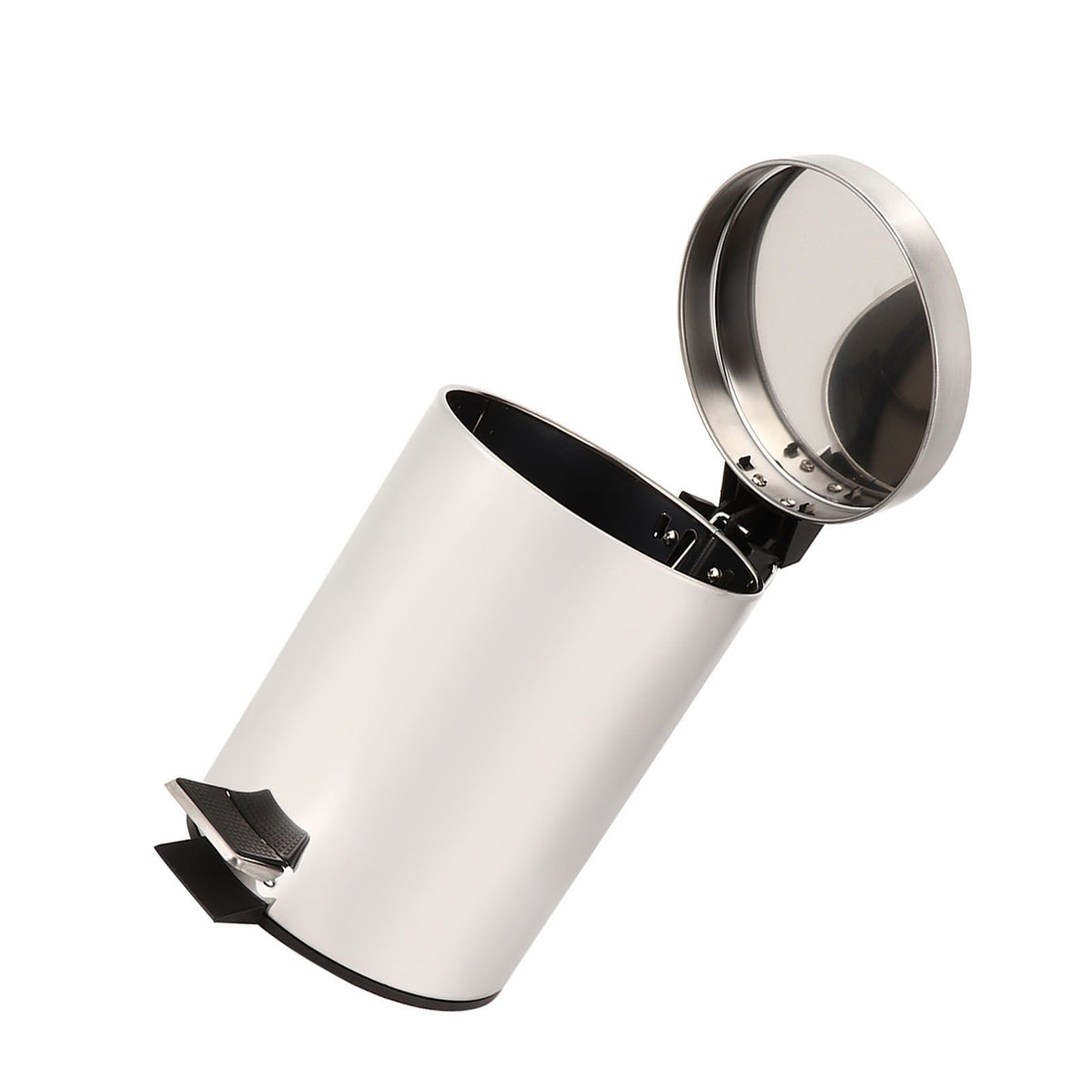 3L Household Stainless Steel Step Pedal Trash Can Dustbin Rubbish Garbage Bin Container