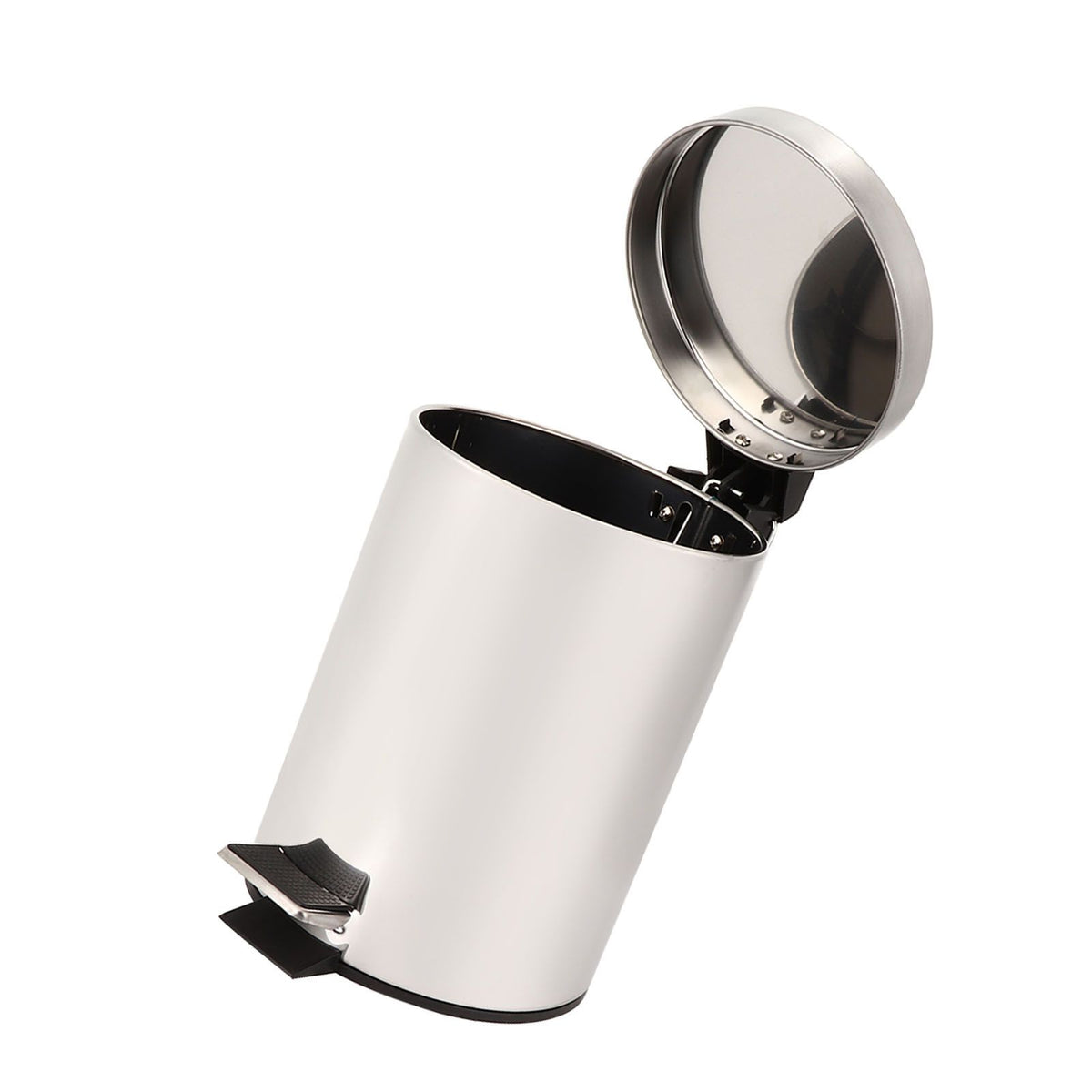 3L Household Stainless Steel Step Pedal Trash Can Dustbin Rubbish Garbage Bin Container
