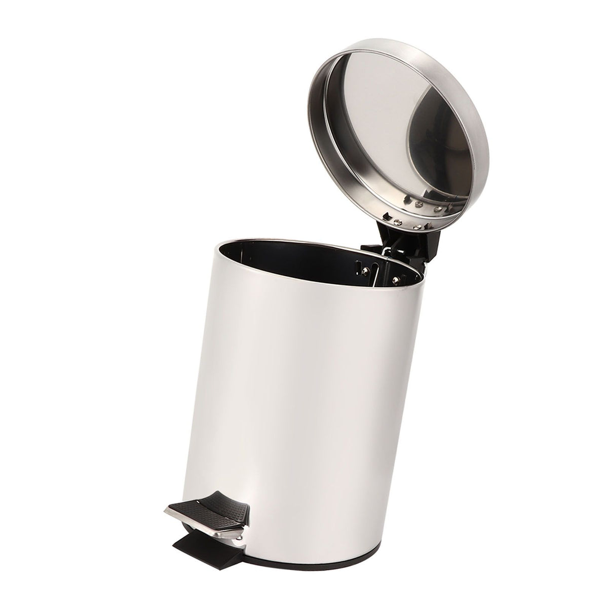3L Household Stainless Steel Step Pedal Trash Can Dustbin Rubbish Garbage Bin Container