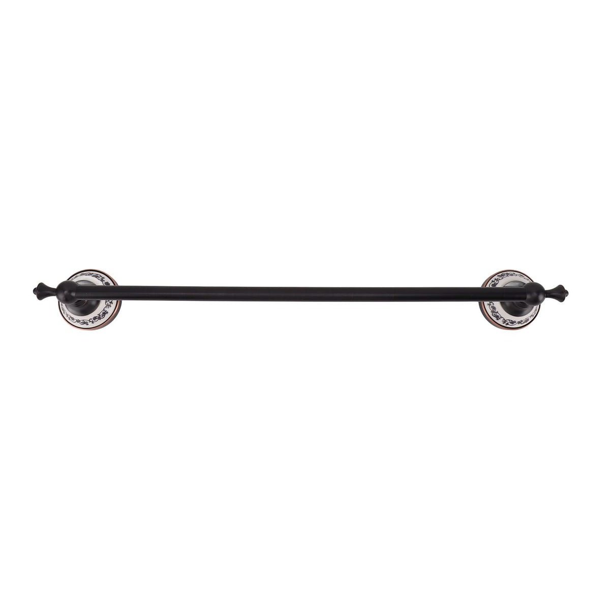 Towel Bar European Style Single Rod Hanging Bath Towel Holder Copper Towel Rack for Bathroom Toilets Dark Bronze