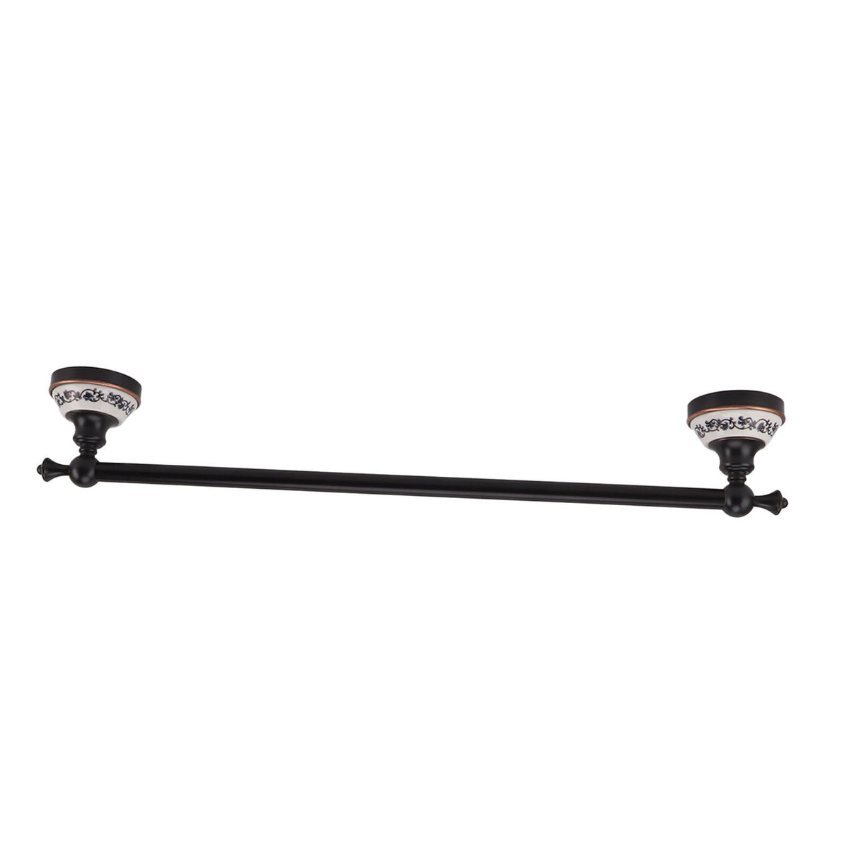 Towel Bar European Style Single Rod Hanging Bath Towel Holder Copper Towel Rack for Bathroom Toilets Dark Bronze