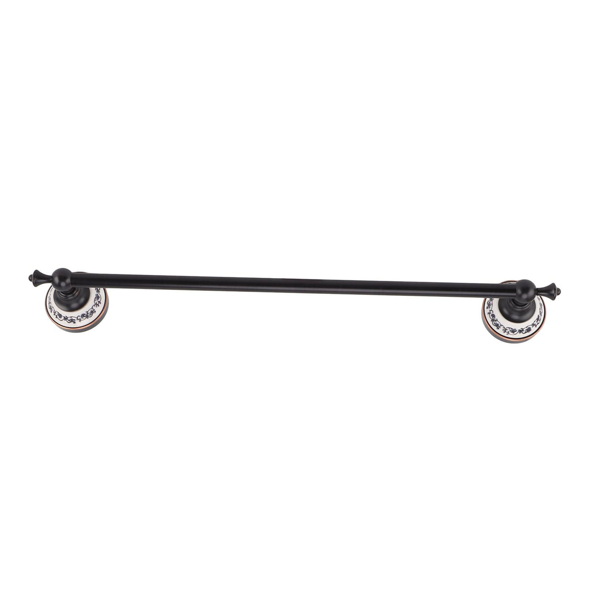 Towel Bar European Style Single Rod Hanging Bath Towel Holder Copper Towel Rack for Bathroom Toilets Dark Bronze