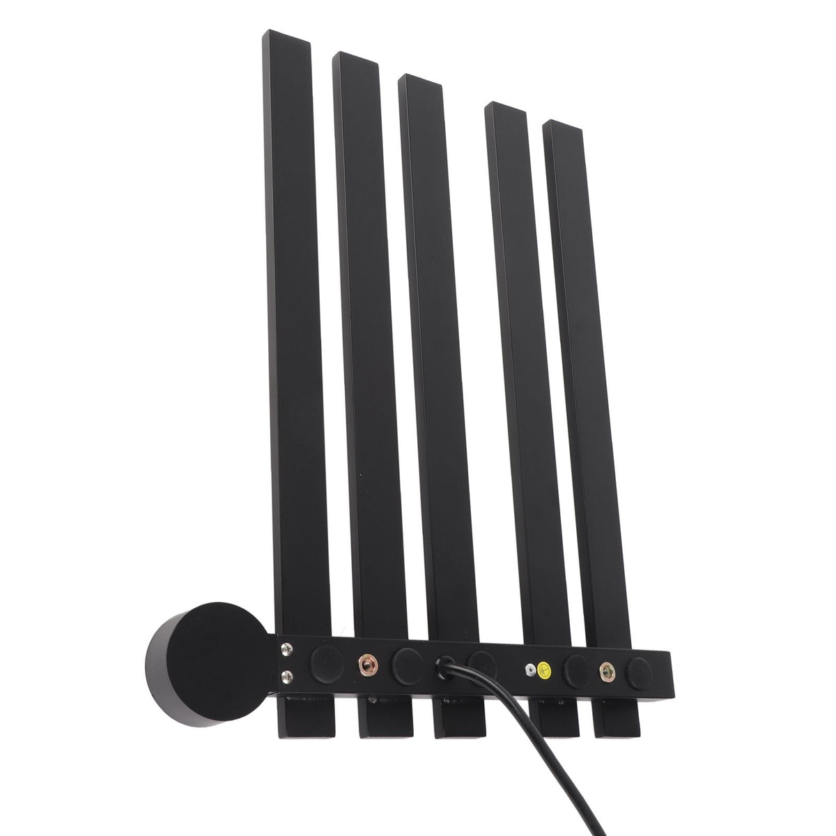 Heated Towel Rack Aluminum 5 Bars Smart Constant Temperature Towel Warmer Electric Towel Drying Rack for Bathroom Black AU Plug 220V