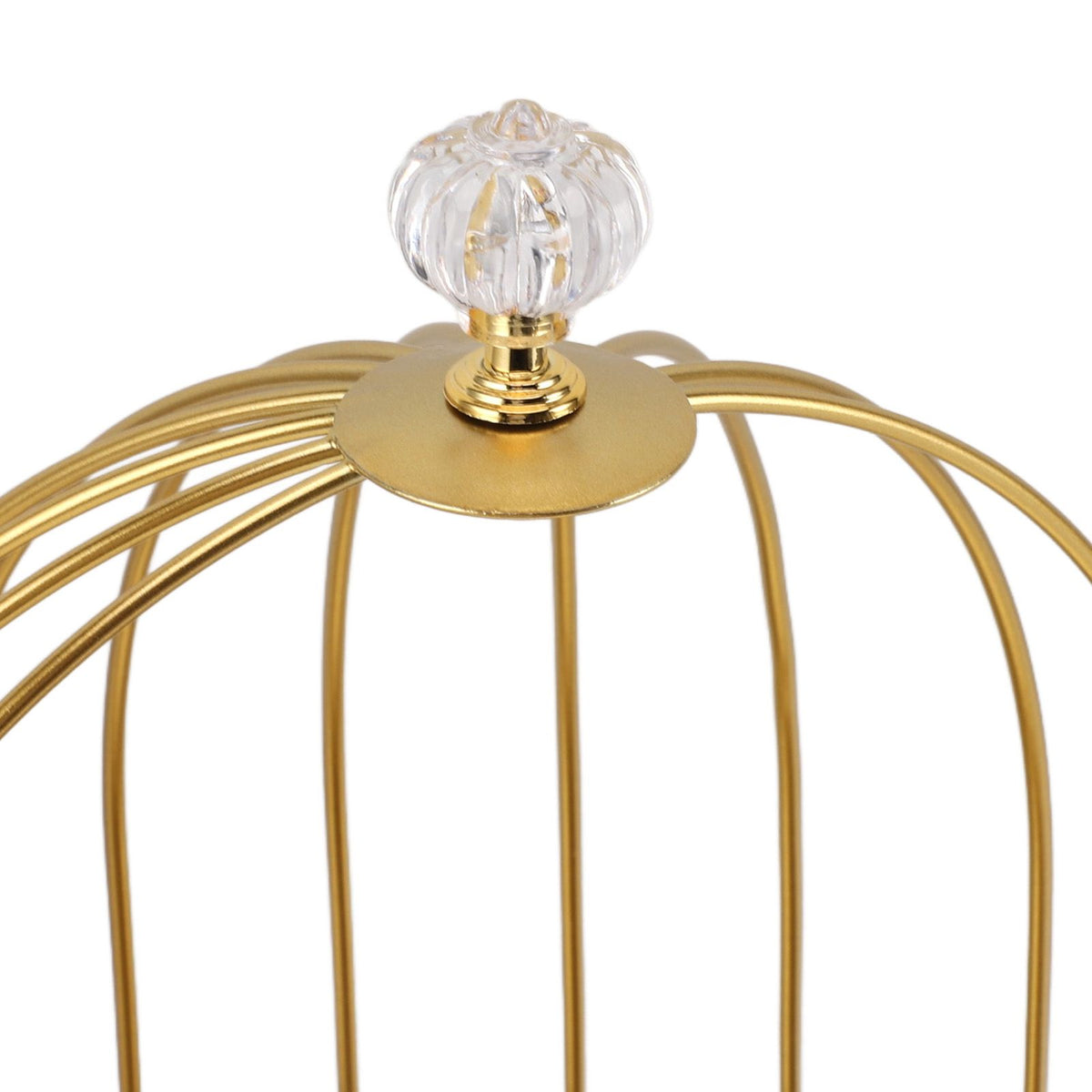 Bird Cage Cosmetic Organizer Gold Space Saving Iron Unique Multifunctional Birdcage Makeup Display Rack for Bathroom Double Layers