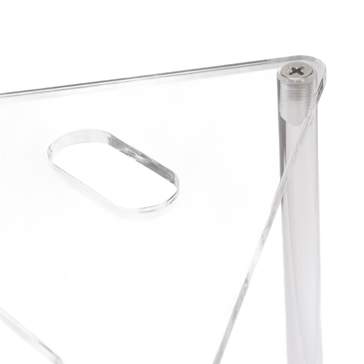 Acrylic Corner Shower Caddy 2 Tier Floor Standing Hollowed Corner Shelf Organizer for Bathroom Bedroom Kitchen