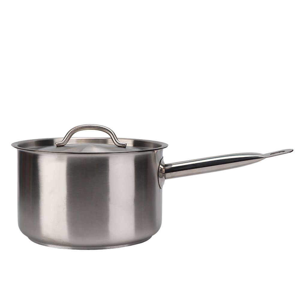 Stainless Steel Composite Bottom Cooking Pot Single Handle Saucepan with Lid Kitchen Cookware