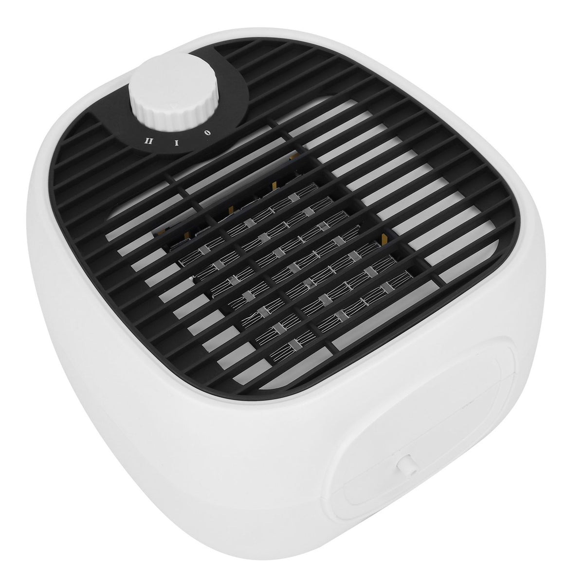 1000W Mini Desktop Electric Heater Warm Air Blower with 2 Level Adjustment for Home Office WhiteUS 110V