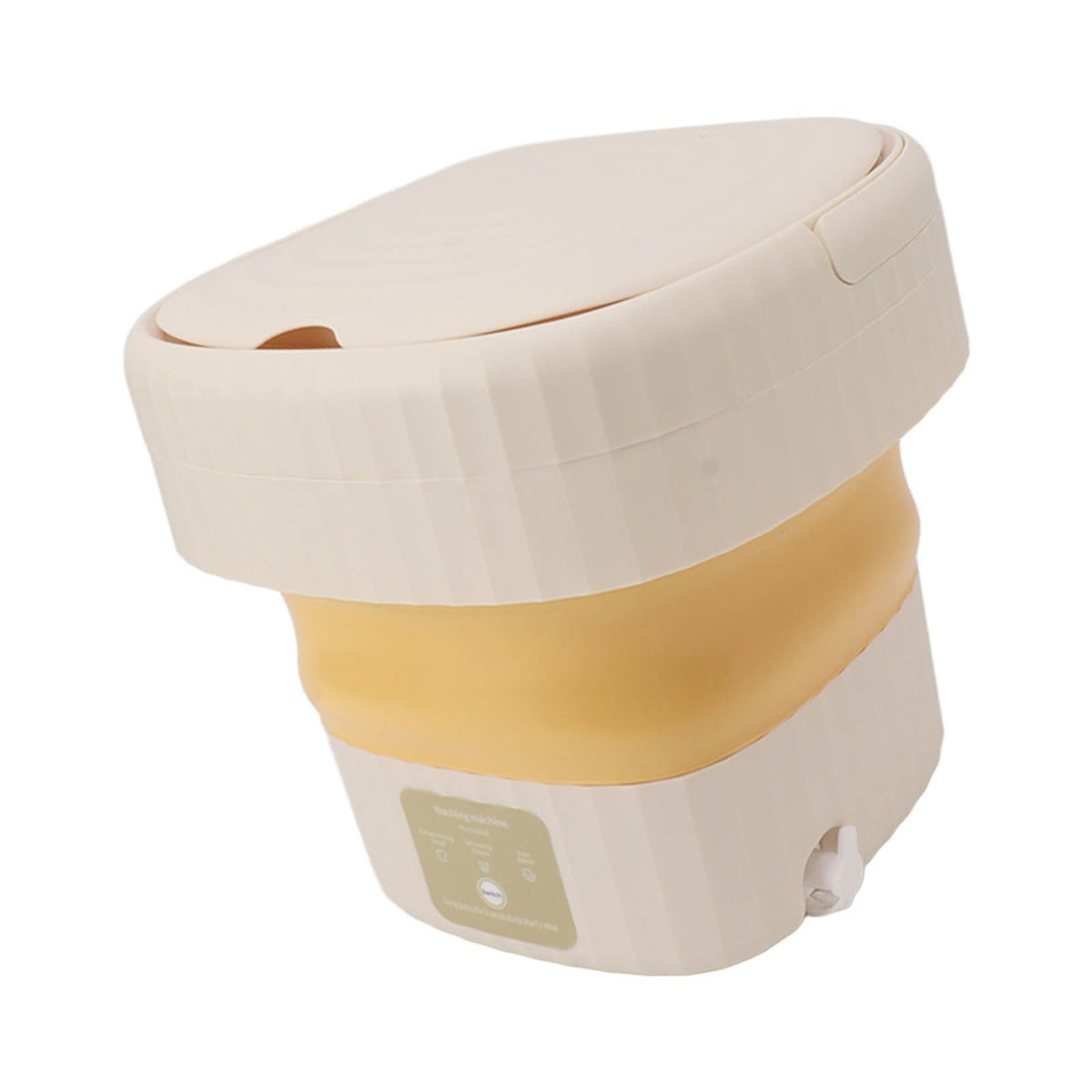 6L Small Washer Yellow Mini Washing Machine Foldable Portable Large Capacity Basket High Speed Motor Washing Machine for Underwear