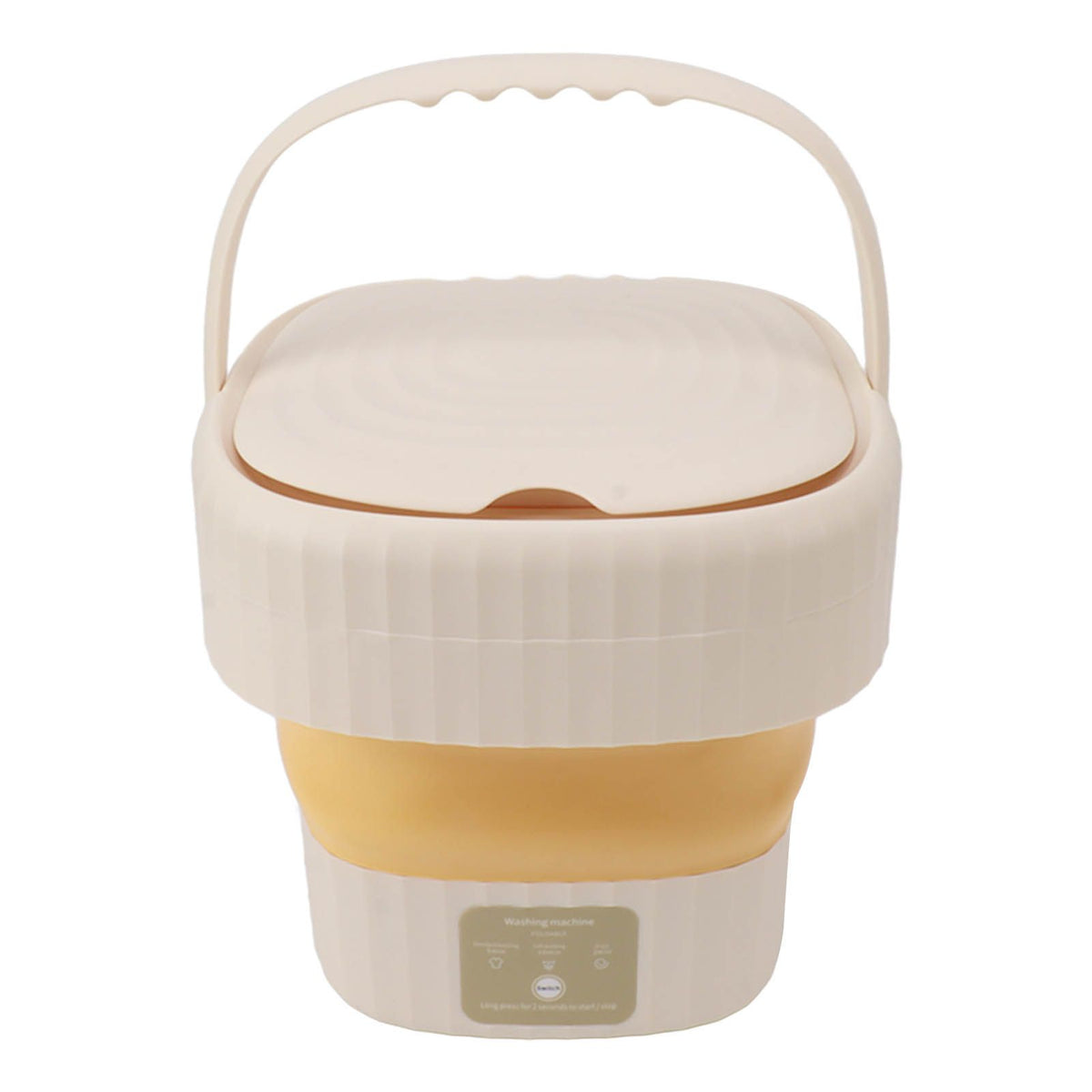 6L Small Washer Yellow Mini Washing Machine Foldable Portable Large Capacity Basket High Speed Motor Washing Machine for Underwear