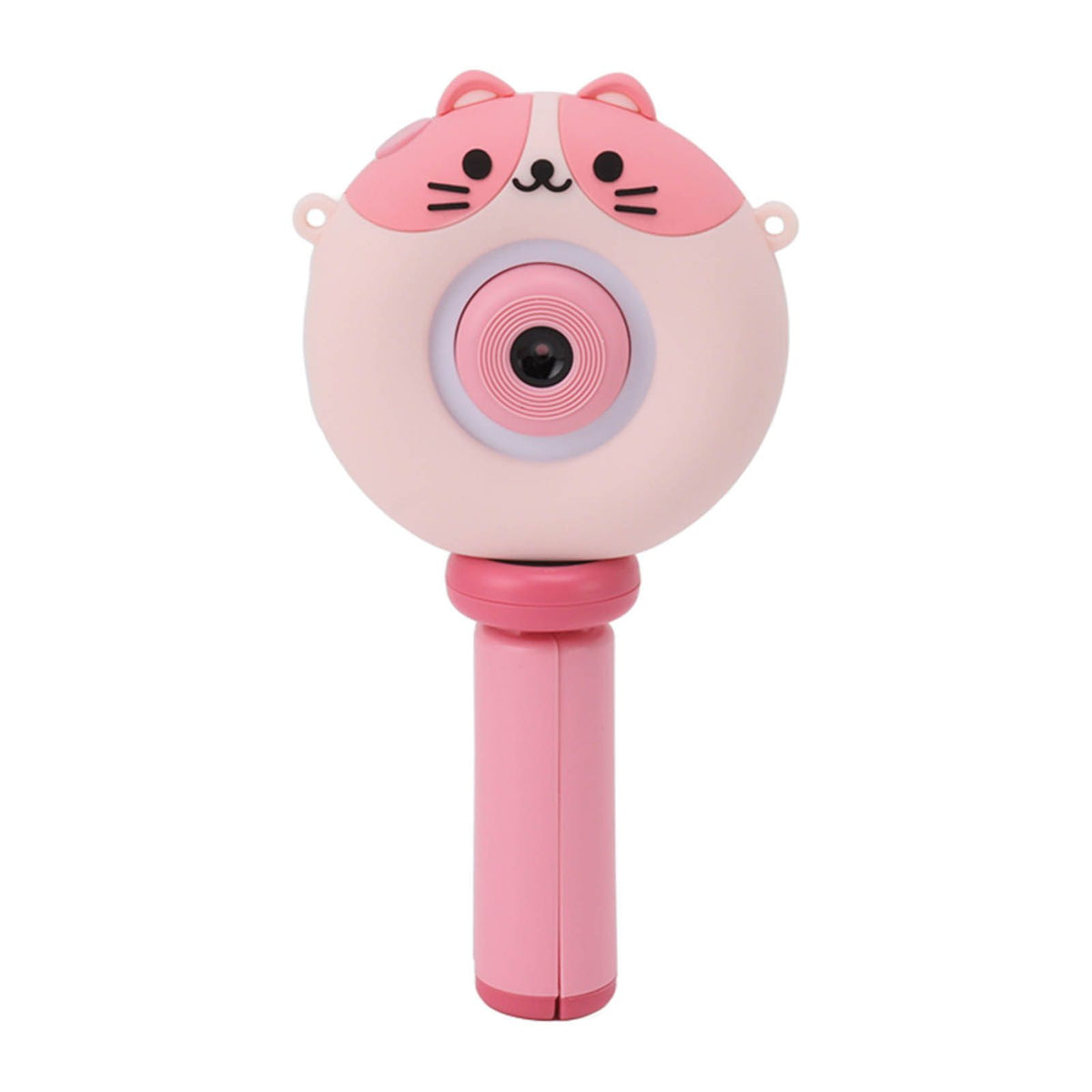 Lollipop Kids Selfie Camera With Stand 48MP 2.0in HD Children Digital Video Camera Game Music Toy for 3‑12 Years Old Boys Girls Pink